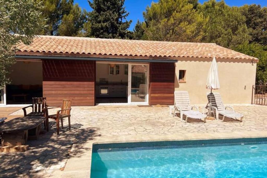Petit Terme - Piscine - Clim - Parking Apartment Les Angles  Bagian luar foto